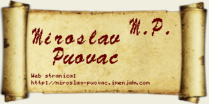 Miroslav Puovac vizit kartica